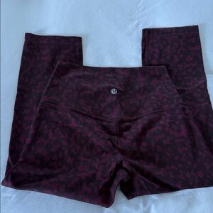 Lululemon Align Leggings - Deep Burgundy Animal Print